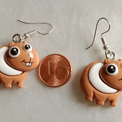 Boucles d'oreilles cochon d Inde 